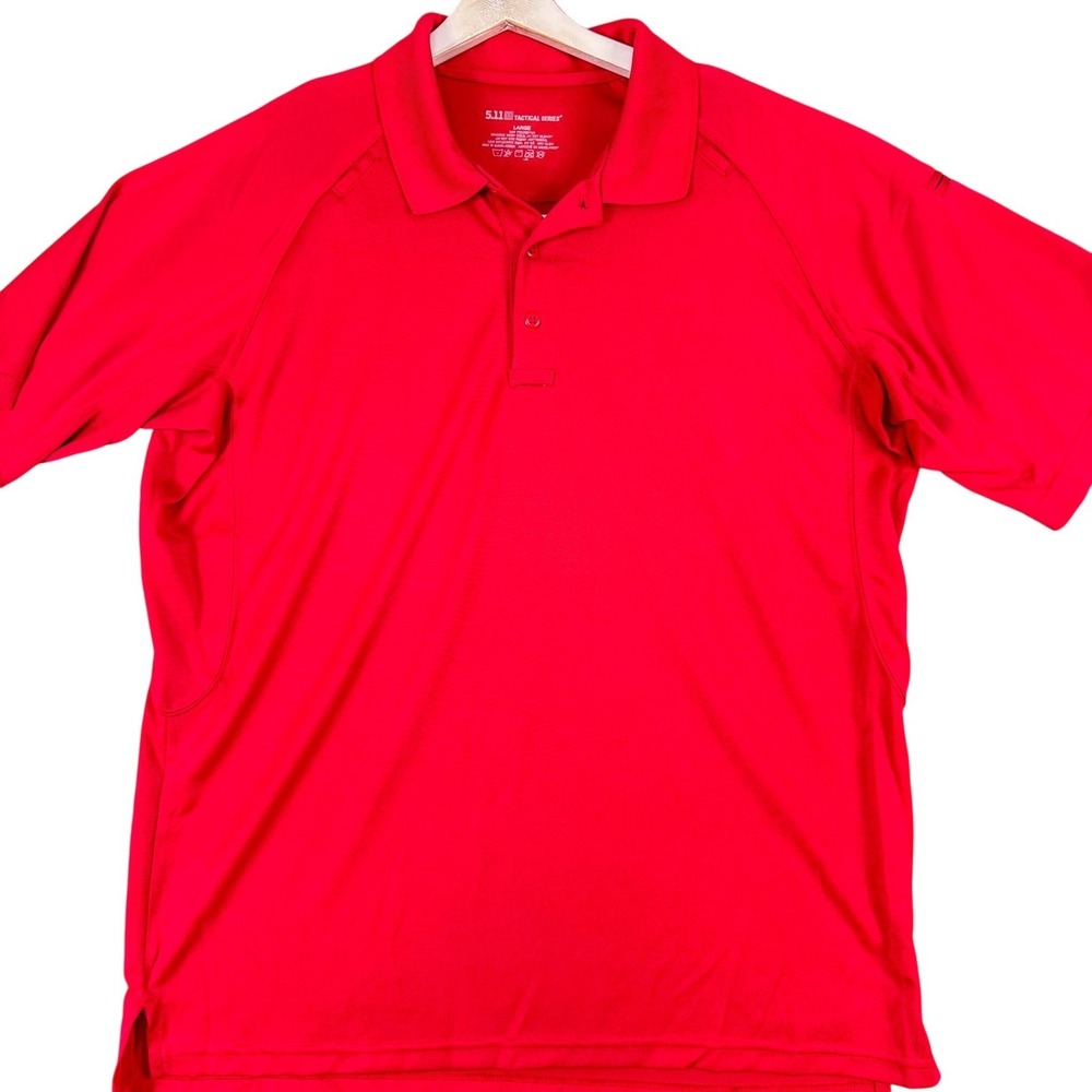 5.11 Tactical Series Polo Shirt Mens Large‎ Red Performance Duty Uniform Police